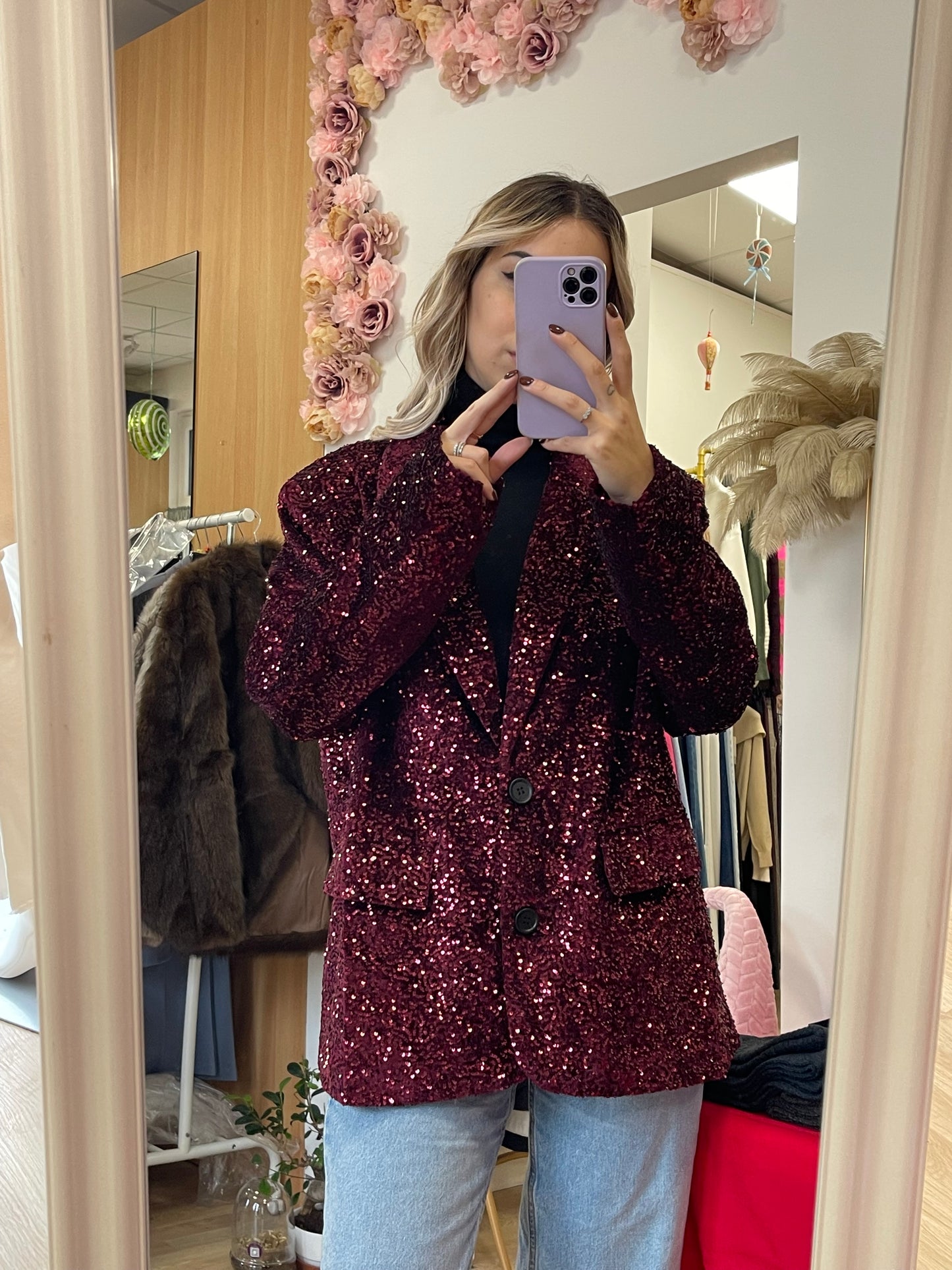Giacca over paillettes