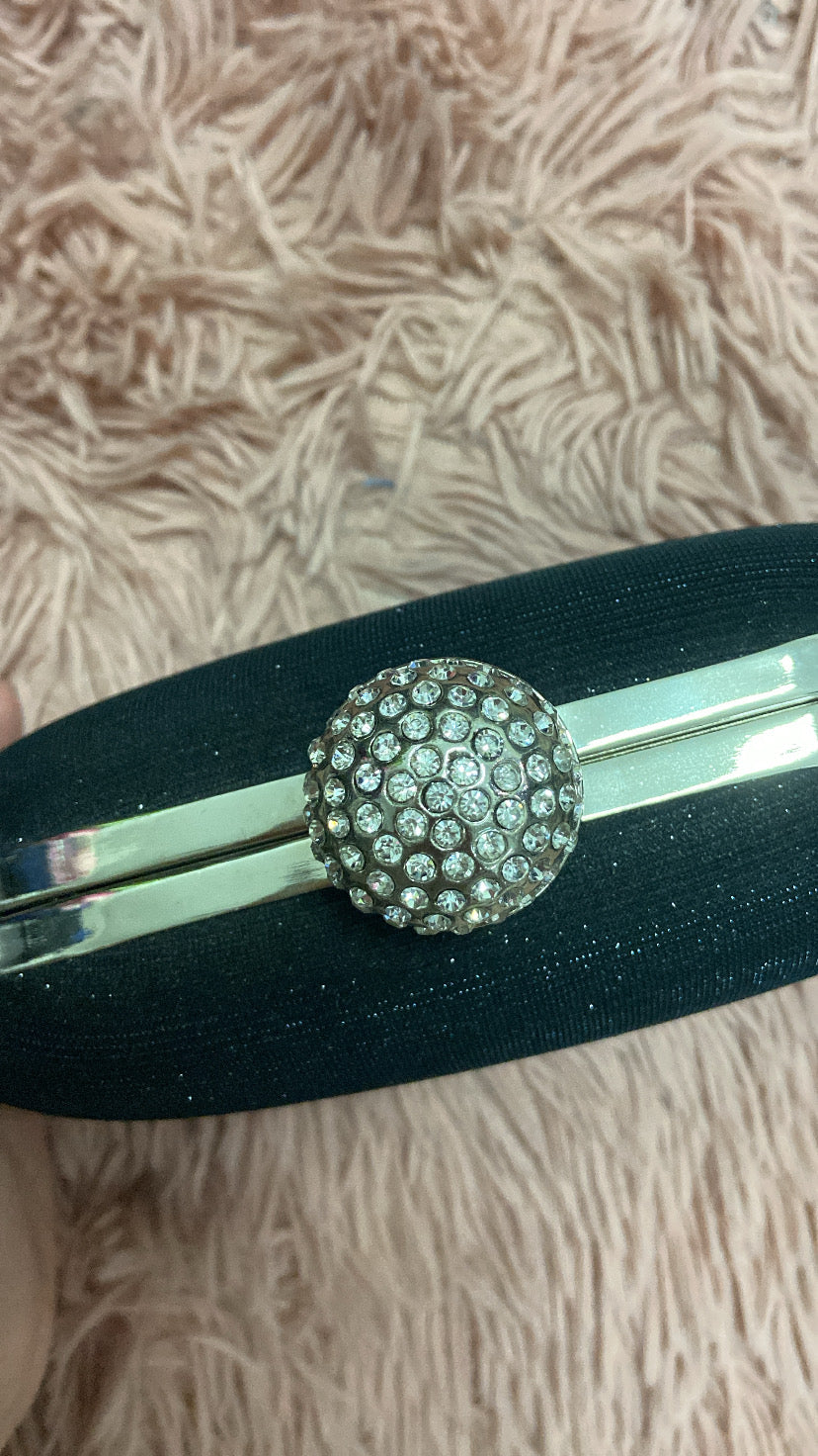 Pochette nera e argento