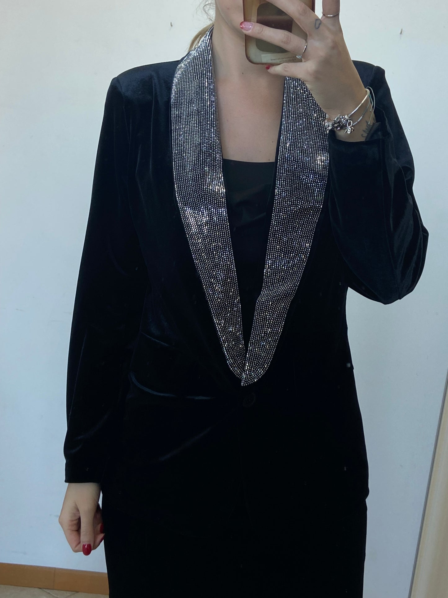 Giacca glitter in velluto