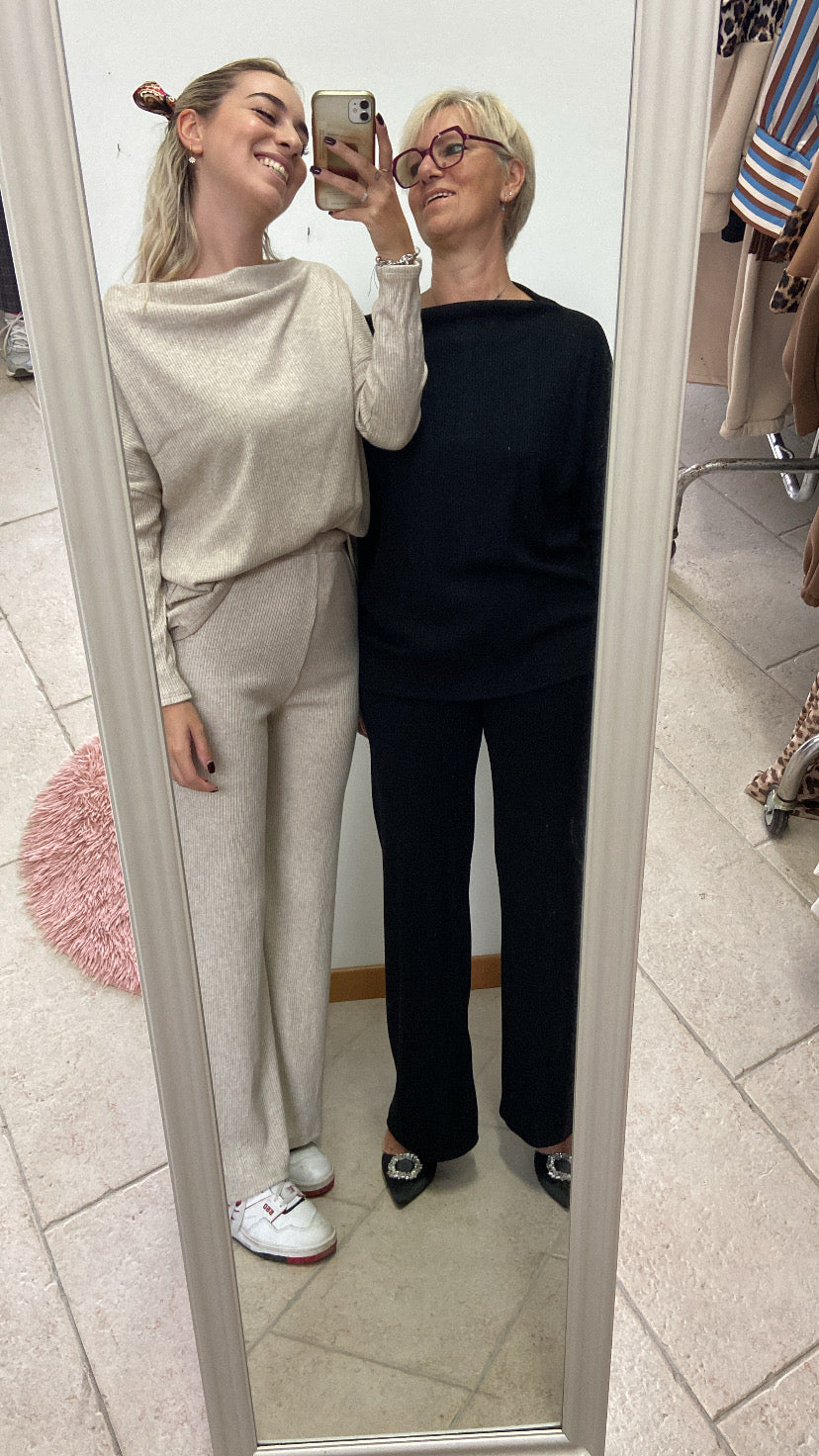 Pantalone a costine glitter