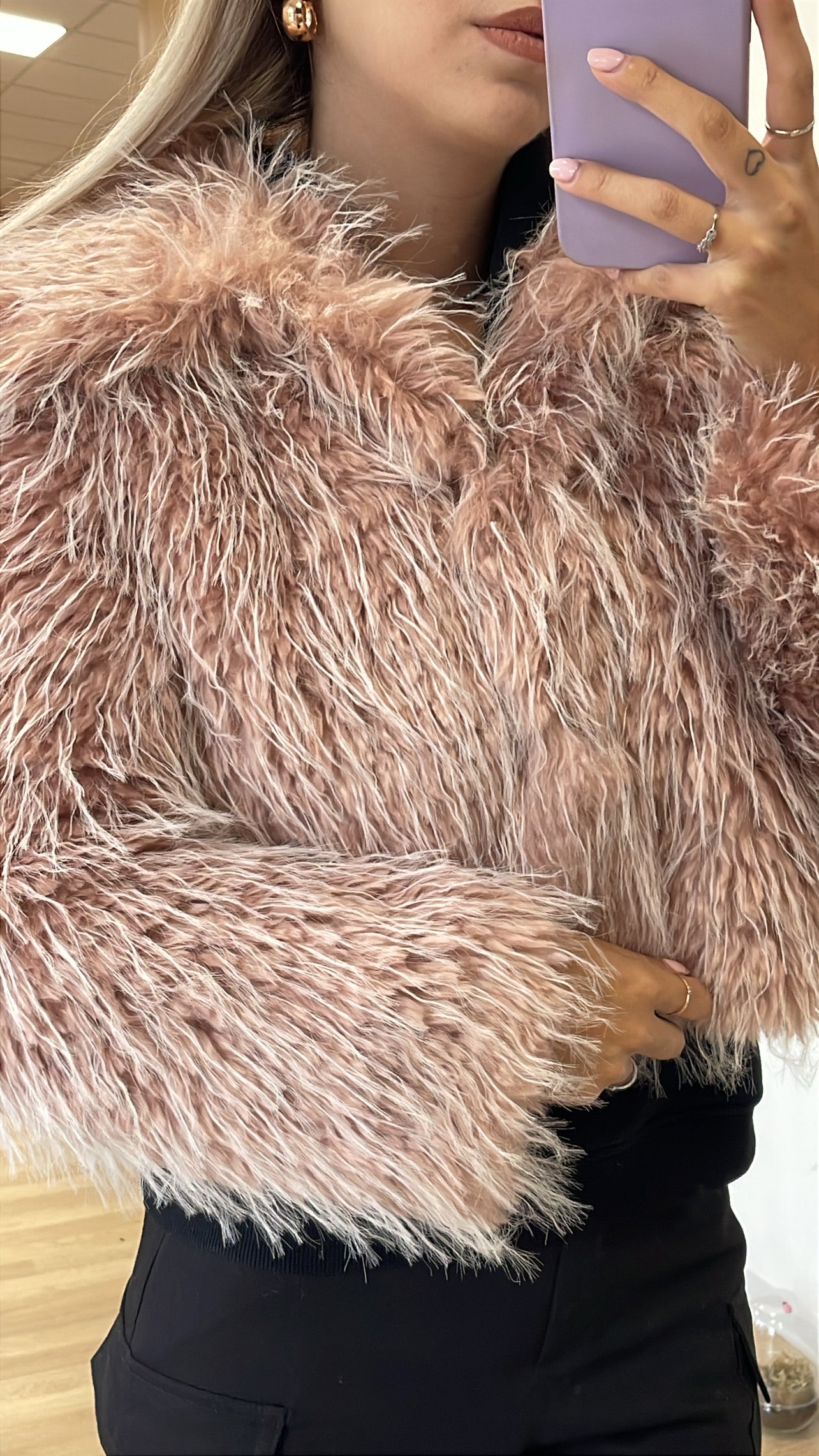 Eco pelliccia Berna rosa