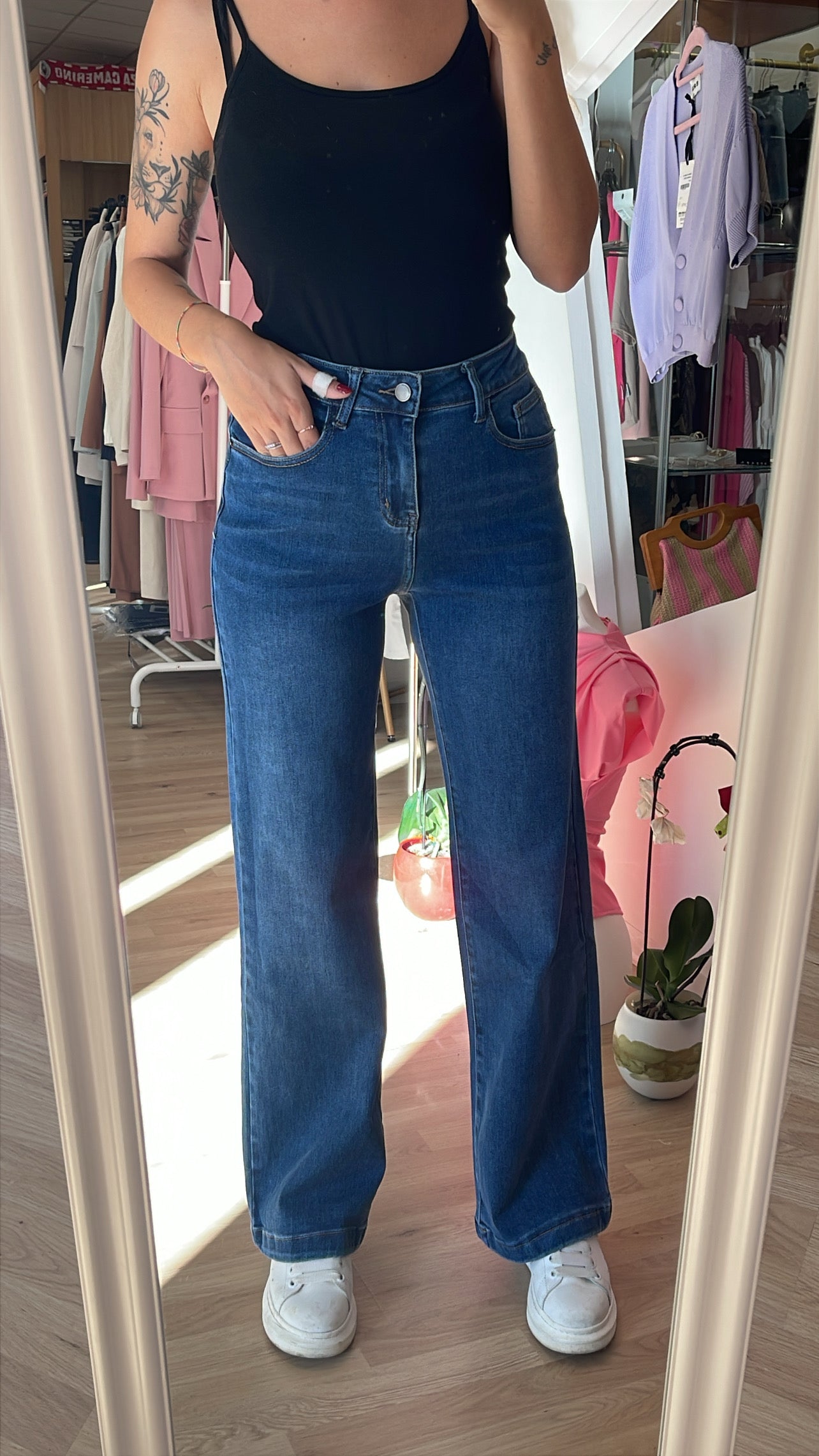 Jeans palazzo elasticizzato