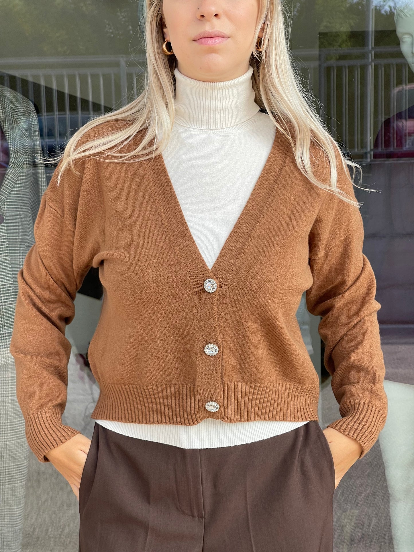 Cardigan bottoni gioiello