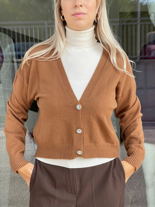Cardigan bottoni gioiello