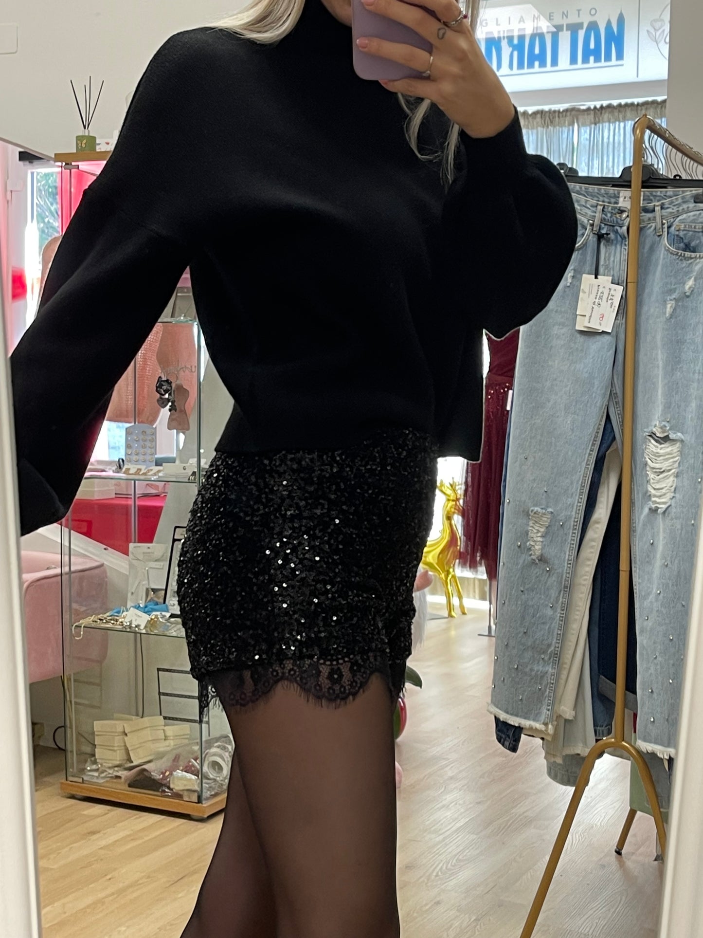 Culotte paillettes e pizzo