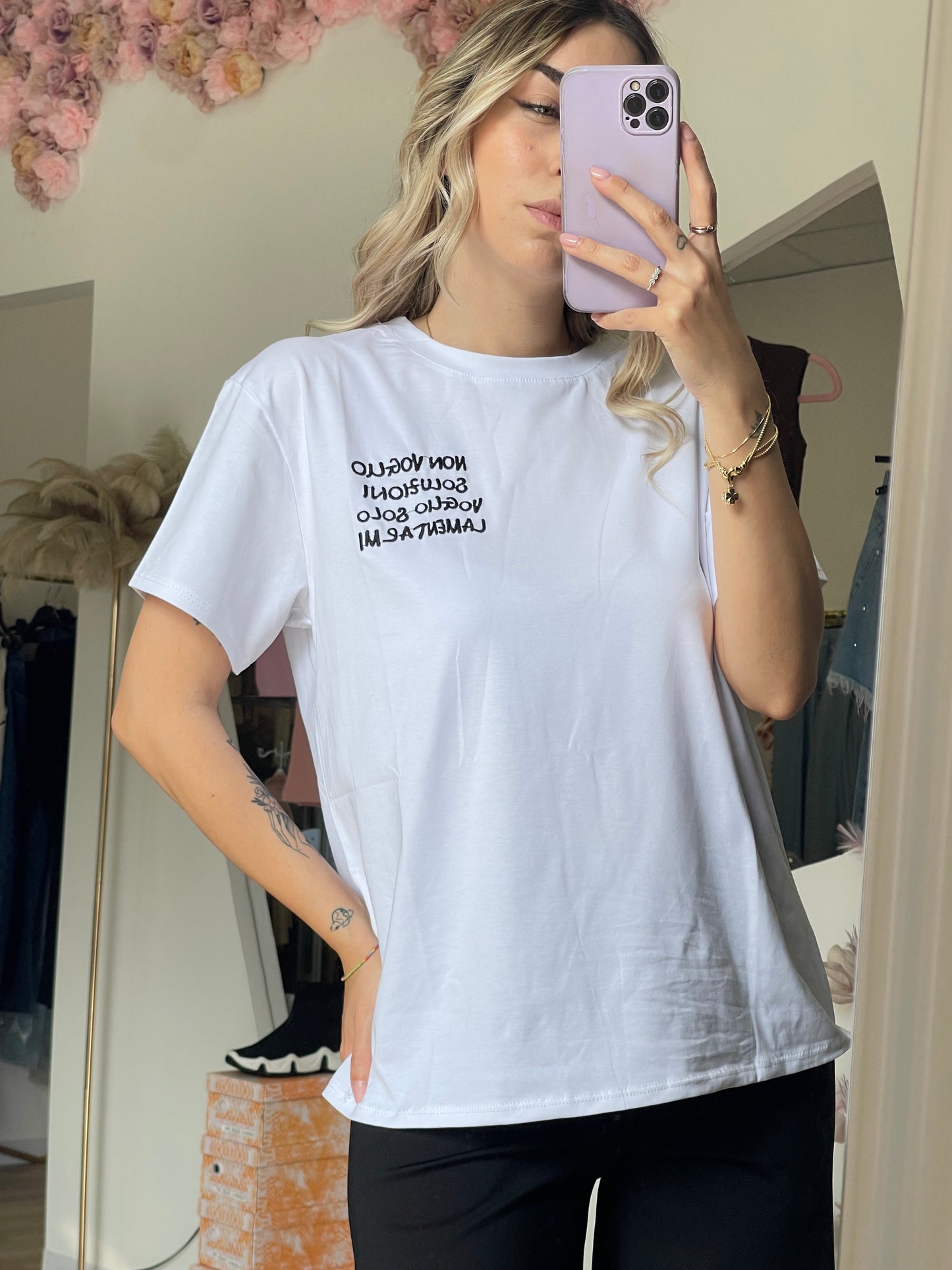 T-shirt “non voglio soluzioni…”