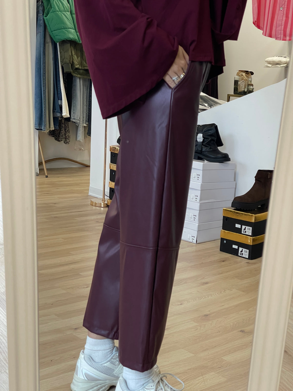 Pantalone ecopelle