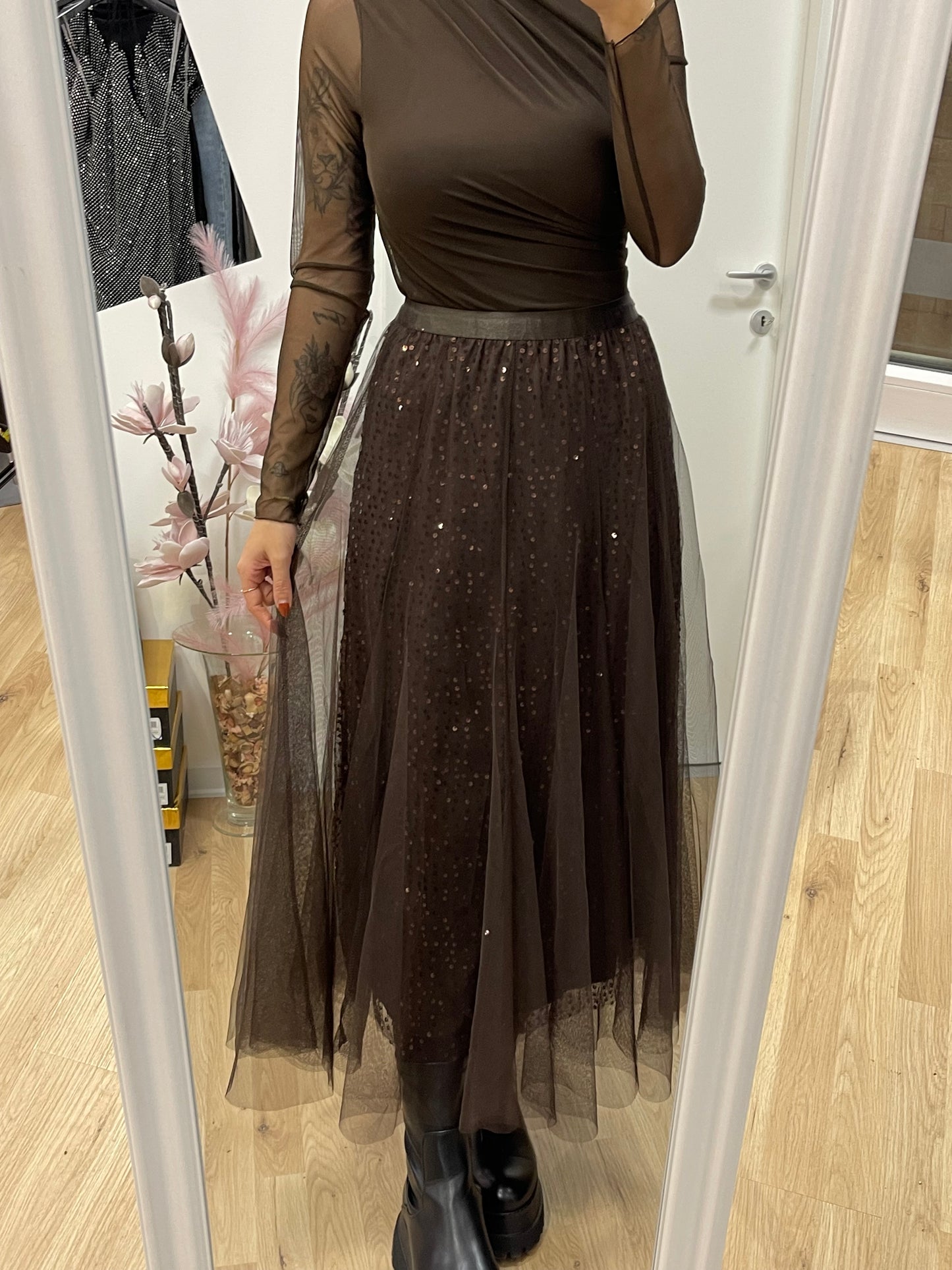 Gonna tulle paillettes