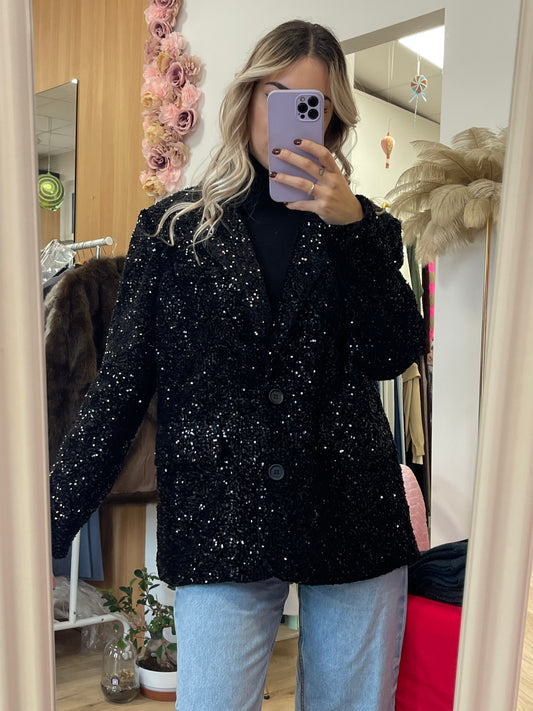 Giacca over paillettes