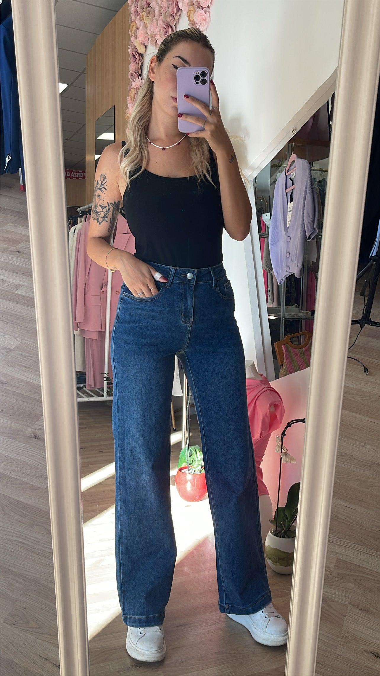 Jeans palazzo elasticizzato