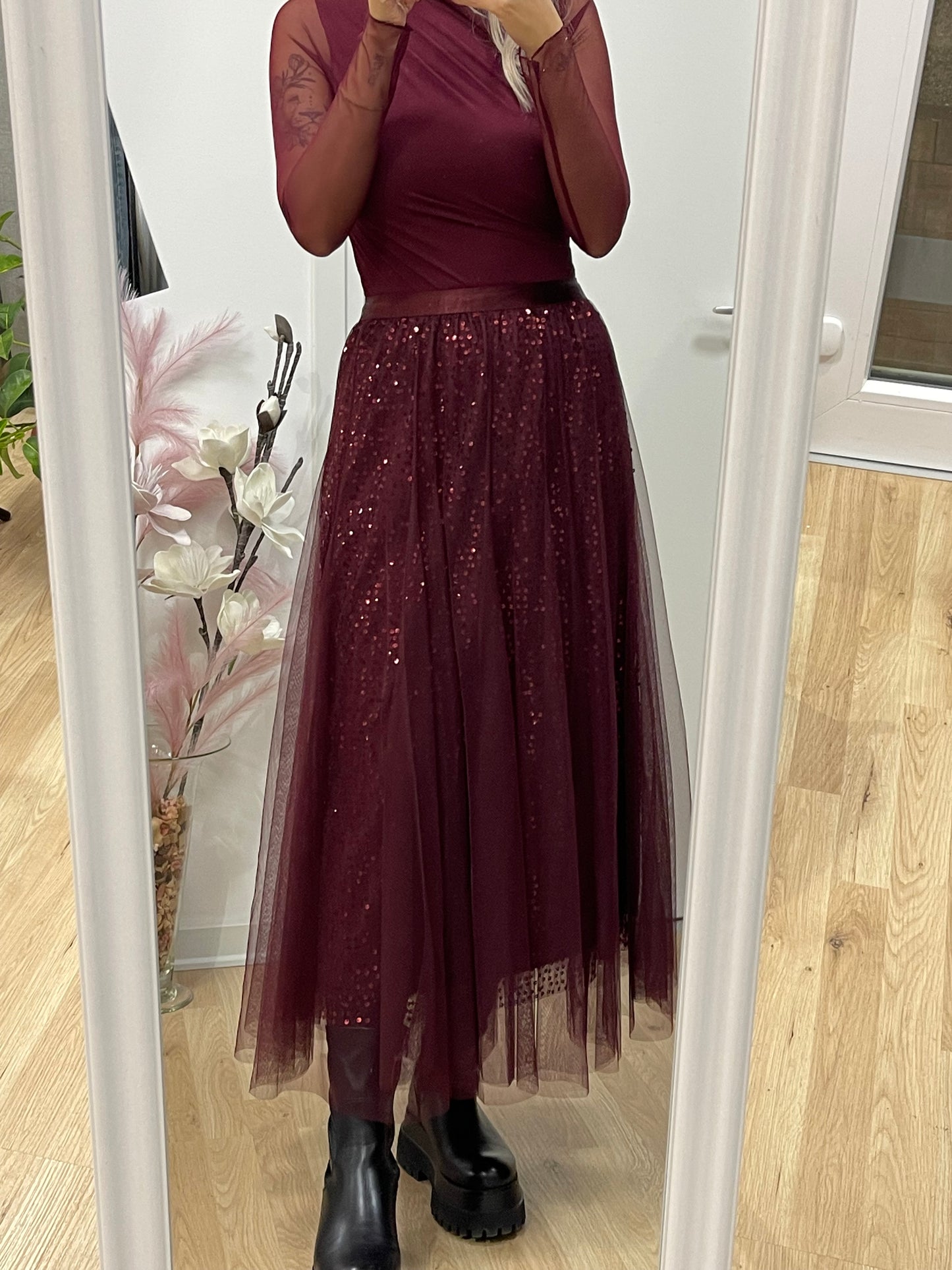 Gonna tulle paillettes