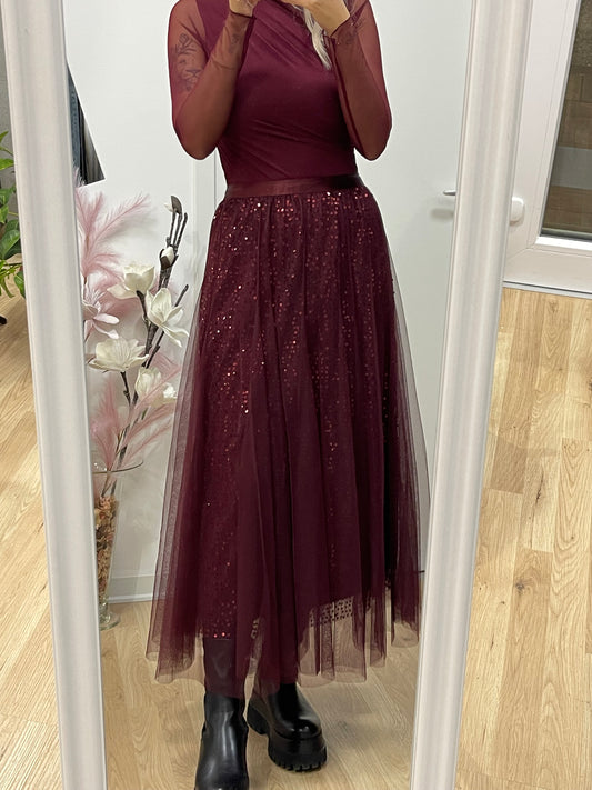 Gonna tulle paillettes