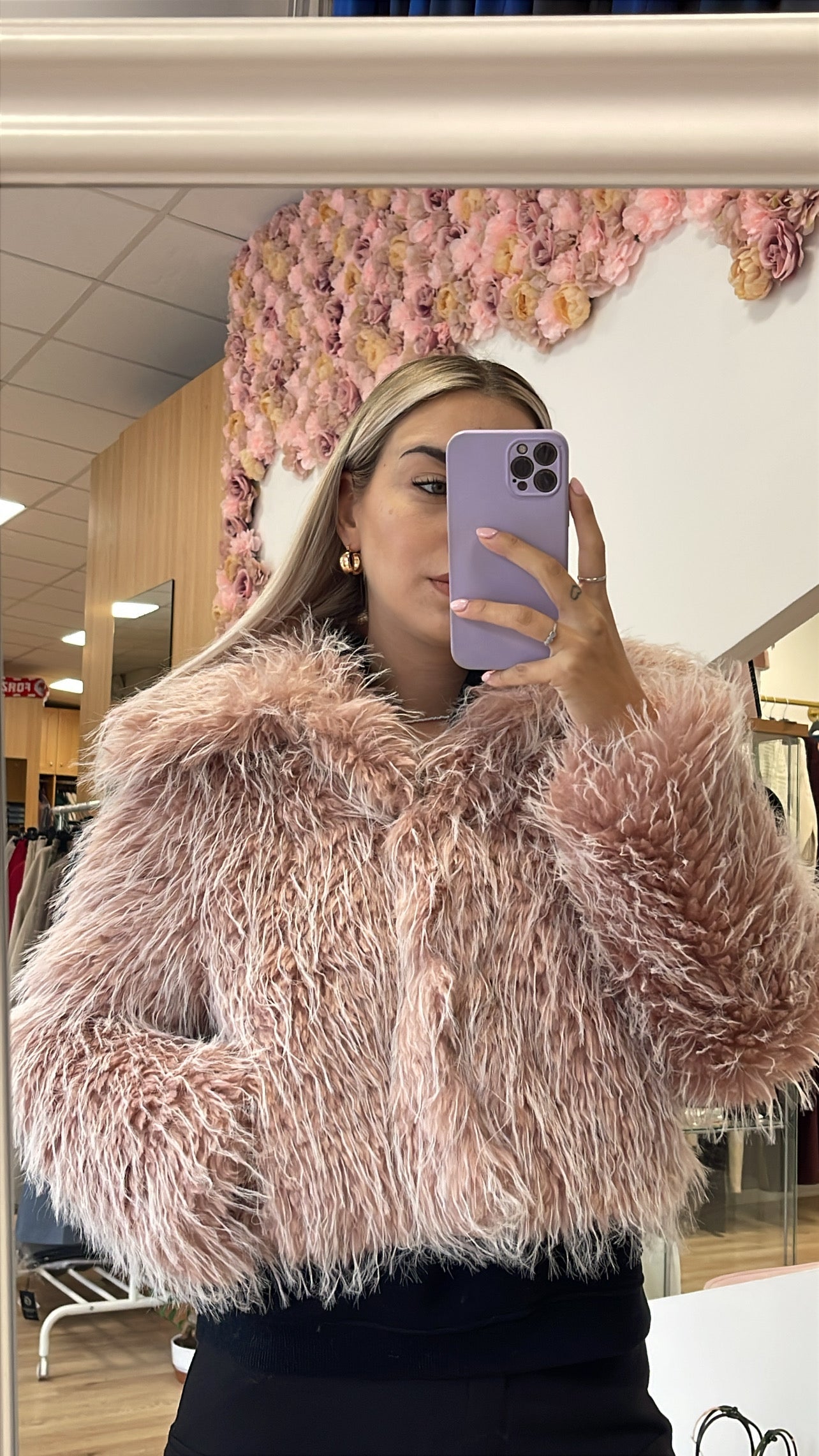 Eco pelliccia Berna rosa