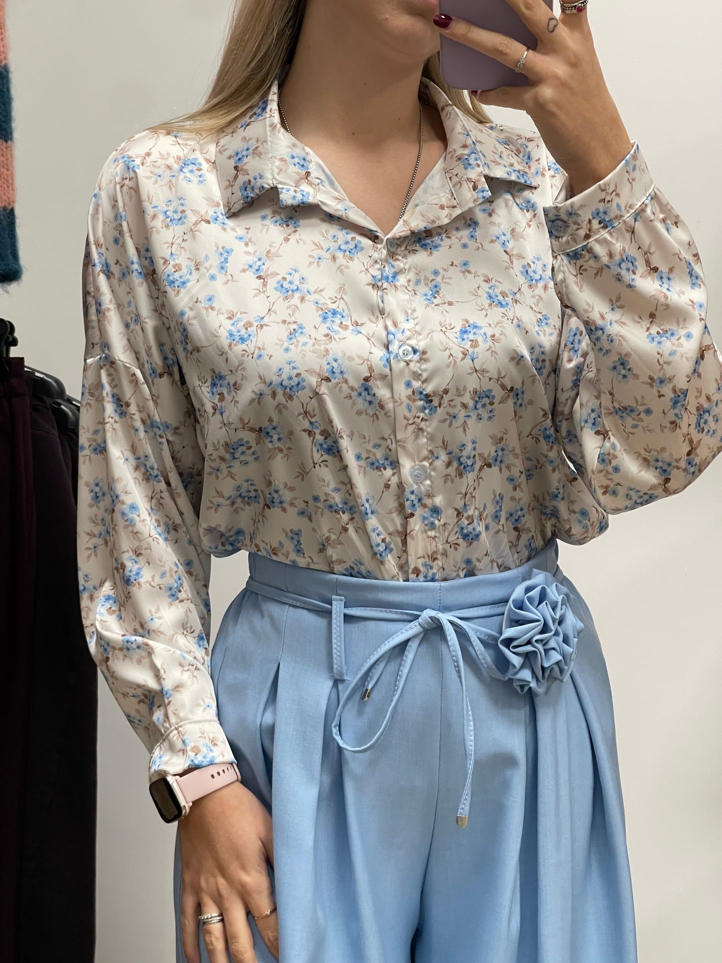 Camicia raso fantasia