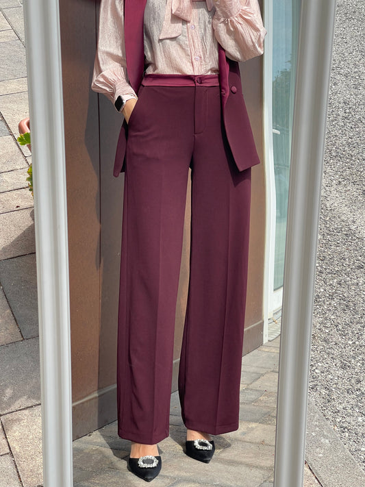 Pantalone elegante raso