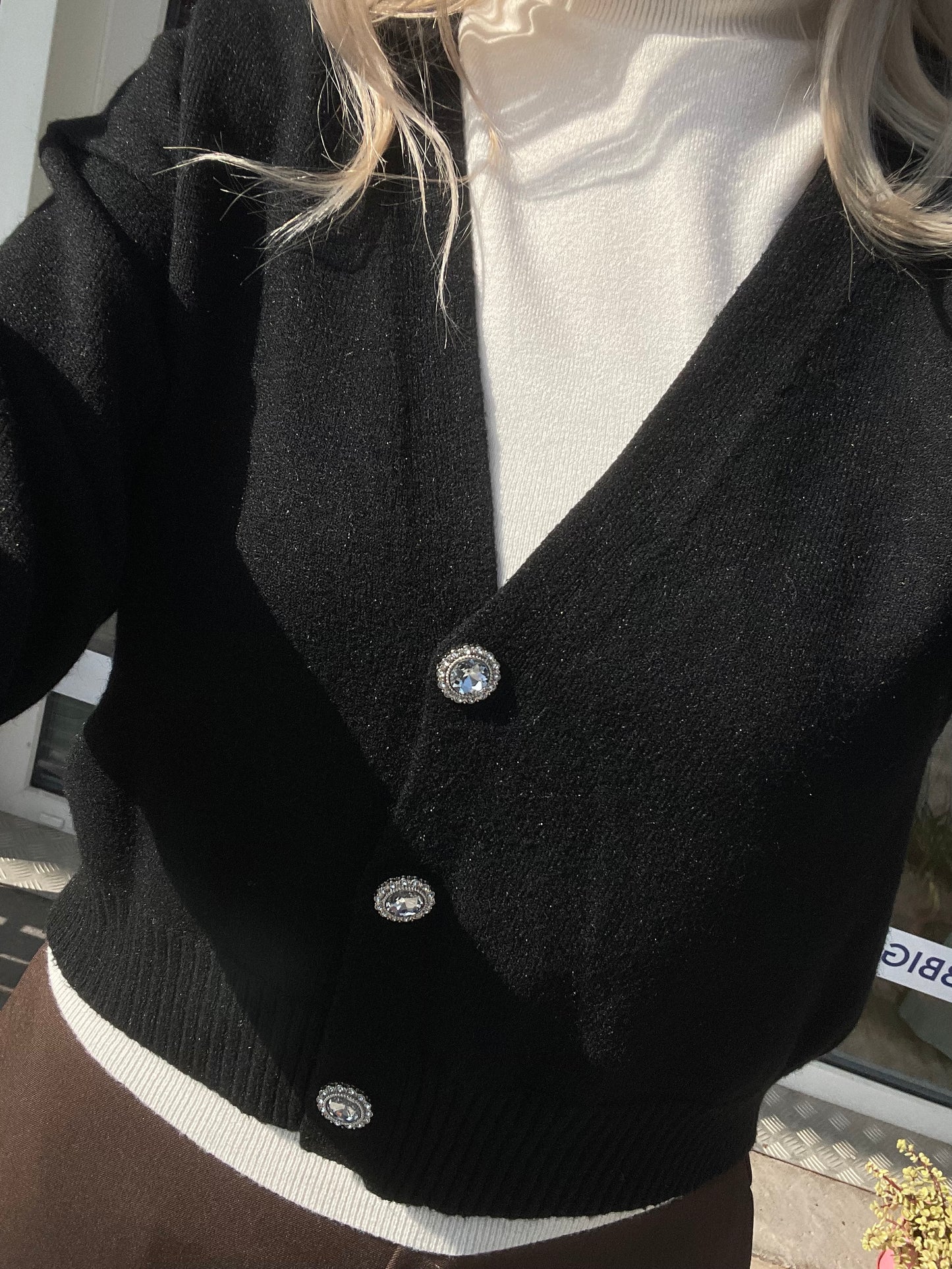 Cardigan bottoni gioiello