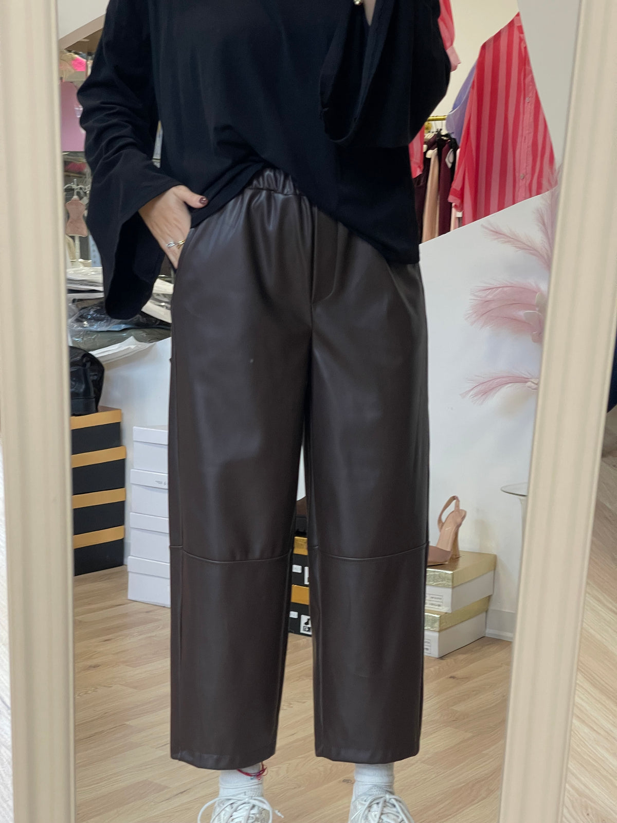 Pantalone ecopelle