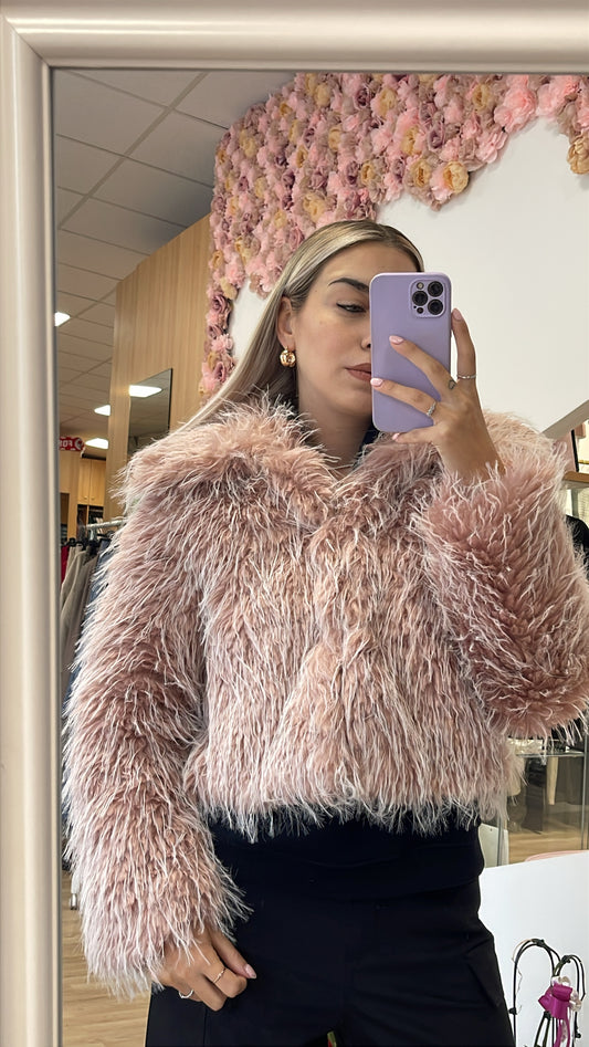 Eco pelliccia Berna rosa