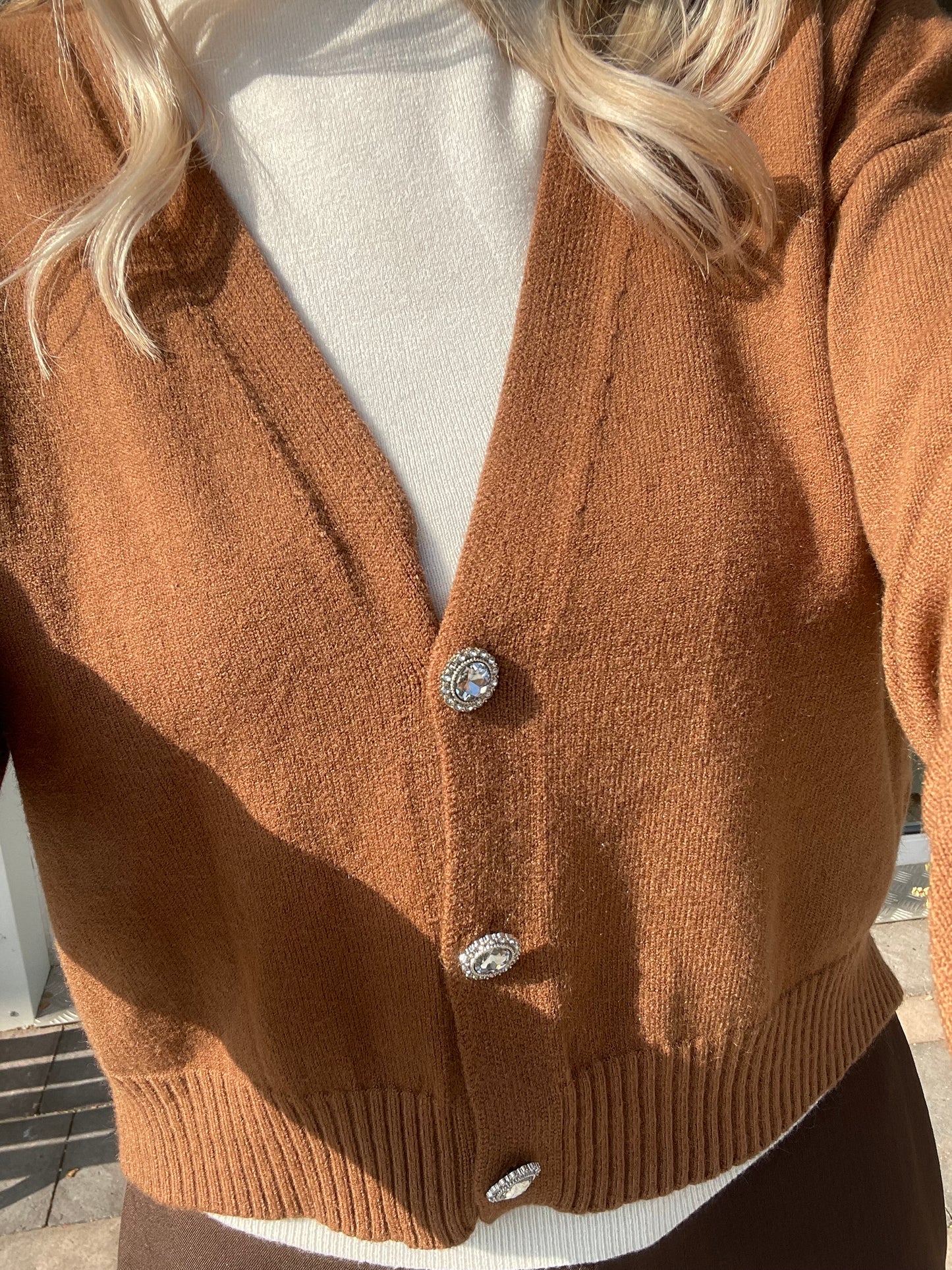 Cardigan bottoni gioiello