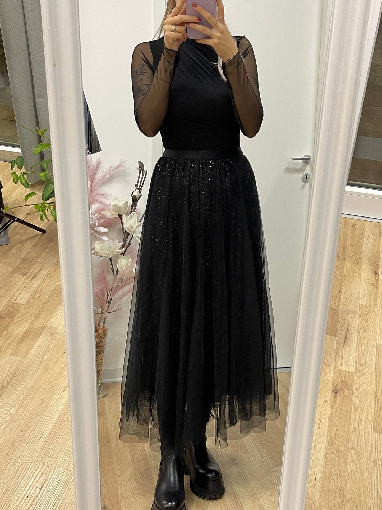 Gonna tulle paillettes